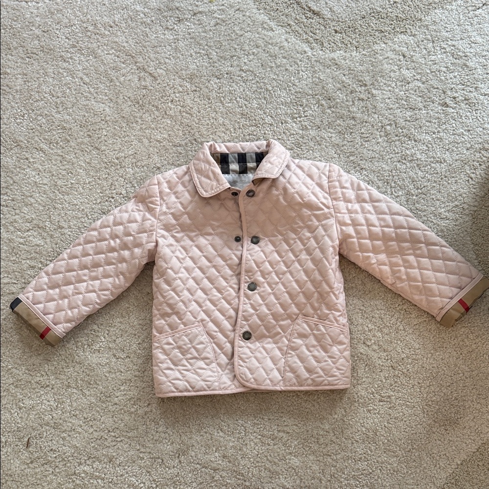 Burberry Girls Quilted Pink Jacket
